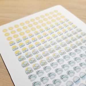 Doppler! *MINÚSCULOS* Adesivos de Clima - Adesivos de Planejador de Aquarela