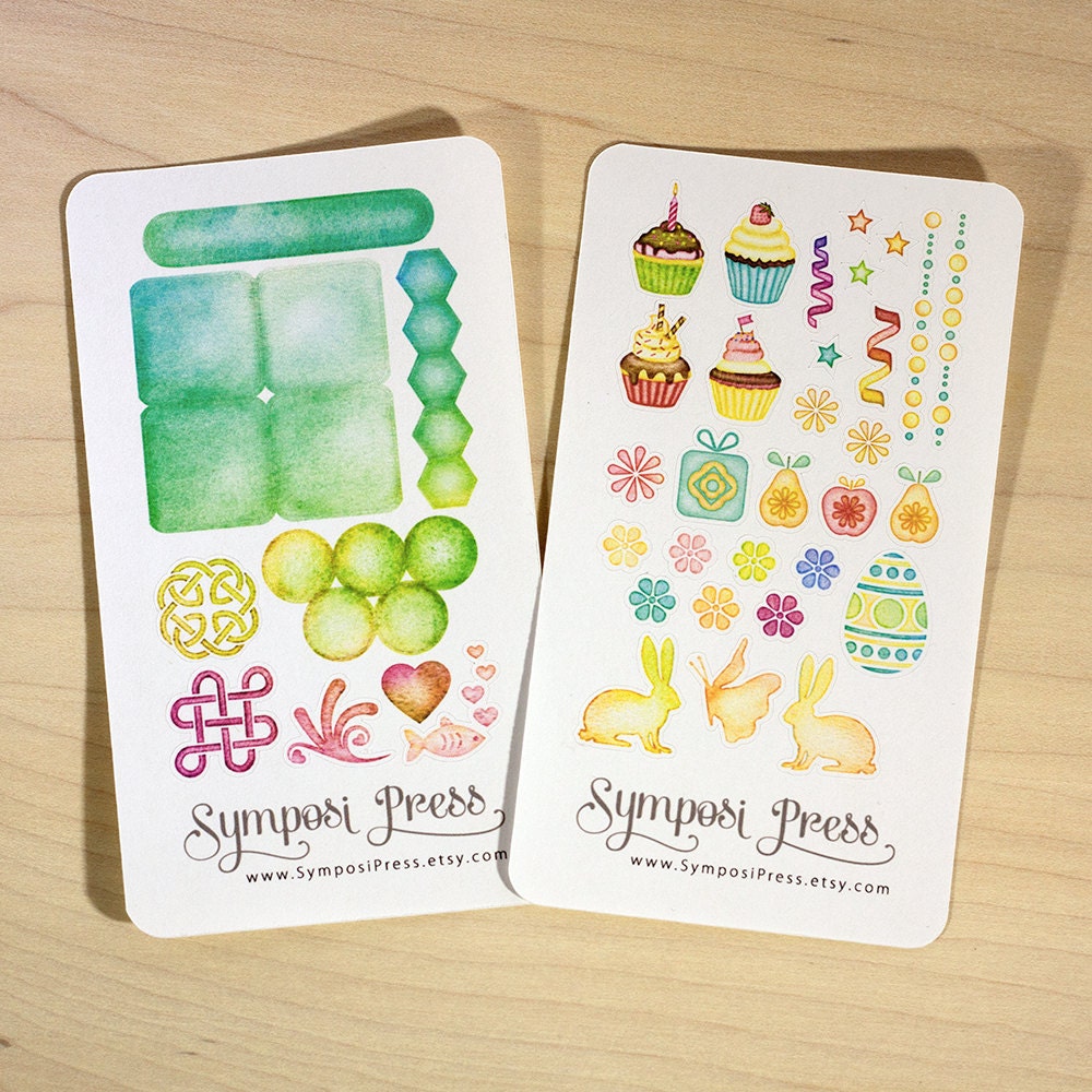 Sample Pack - Watercolor Planner Stickers - Etsy