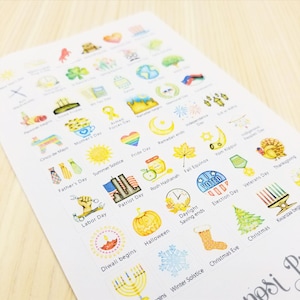 Vacances aux États-Unis - Stickers aquarelle pour agenda - PETITS
