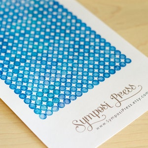 Small Dots in Dark Blues - Watercolor Planner Stickers