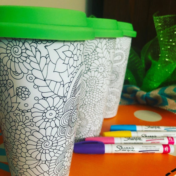 Paint your own travel mug with 5 paint pens Etsy
