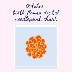 Borduurpatronen | Bloemborduurpatronen oktober geboortemaand | Digitale borduurpatronen | Bloemnaaldpunt