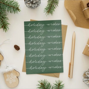 DOWNLOAD DIGITAL Cartão de Natal, cartão de férias, cartão de Natal com letras à mão, cartão de Natal desenhado à mão, desejos de férias, cartão de desejos de férias