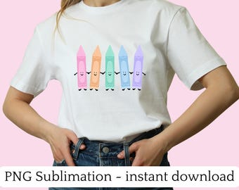 Crayon Teacher PNG Download digitale, maglietta insegnante, insegnante PNG, disegno a sublimazione, insegnante autunnale PNG