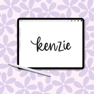 Kenzie Procreate Brush, procreate brush, digital brush, lettering brush, hand lettering brush