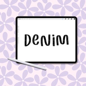 Denim Oval Monoline Procreate Brush,  lettering brush, drawing brush, procreate brush, digital brush
