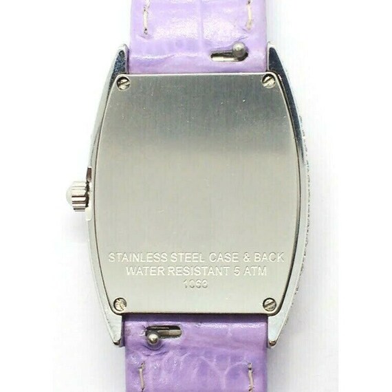 Elegant Schilling Women\'s Diamond Watch Mother Of Pearl Stainless Steel Purple Elegant Schilling Women main image 2