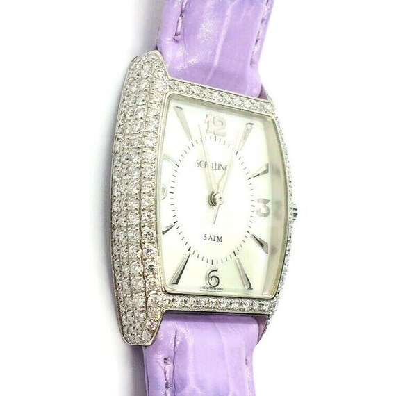 Elegant Schilling Women's Diamond Watch Mother Of… - image 5