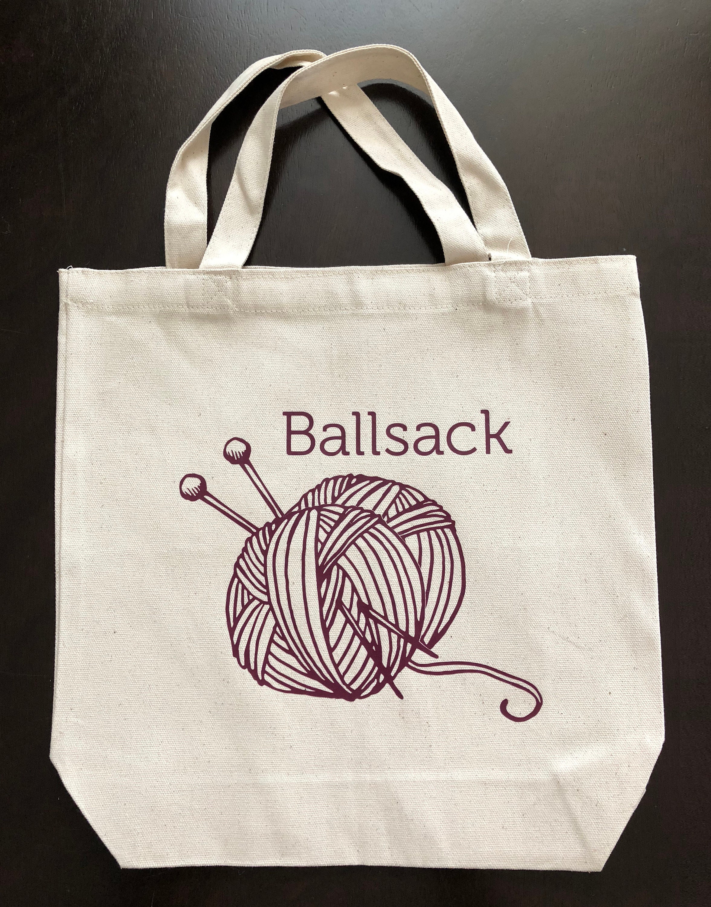Knitting Bag, Shopping Bag, Canvas Tote Bag, Printed Tote Bag