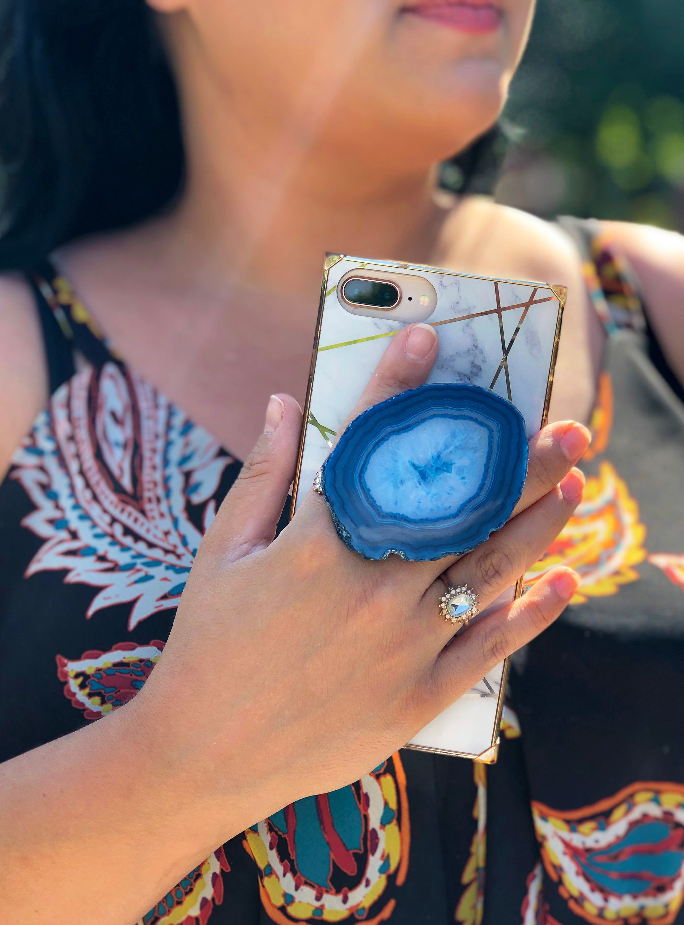 Agate Geode Agate Phone Grip Agate Geode Inspired Resin Phone Grip