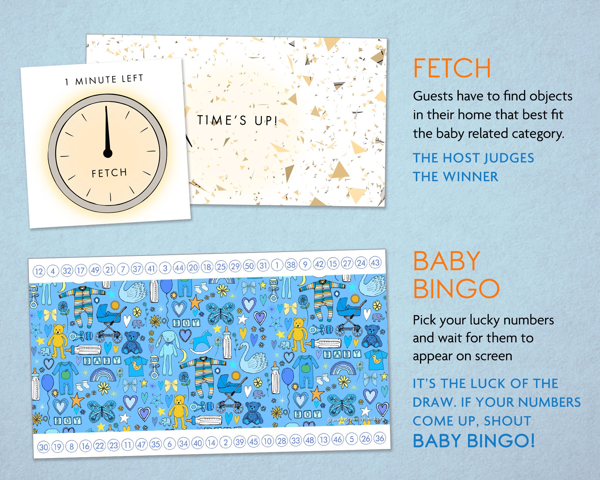 Baby Shower Games to Play Online Blue Boys Theme Baby Etsy