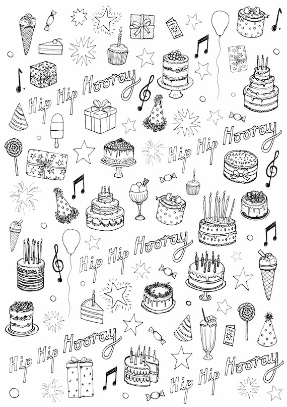 Emergency Birthday Wrapping Paper! Downloadable Happy Birthday print to  gift wrap your presents. Save it and use again. Sizes A4 and A3!