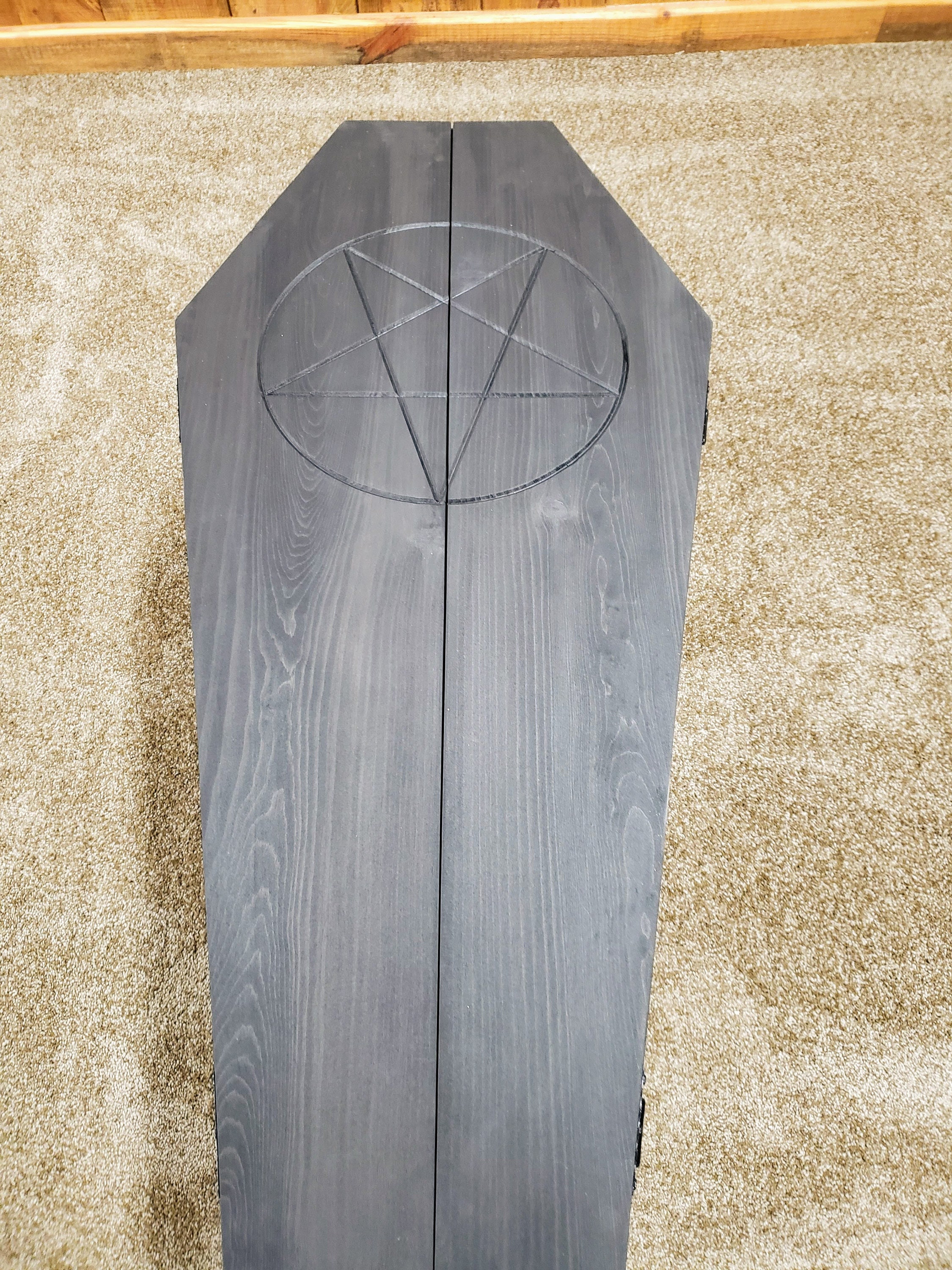 Coffin Coffee Tablegothic Coffee Tablepentagram Coffin Etsy