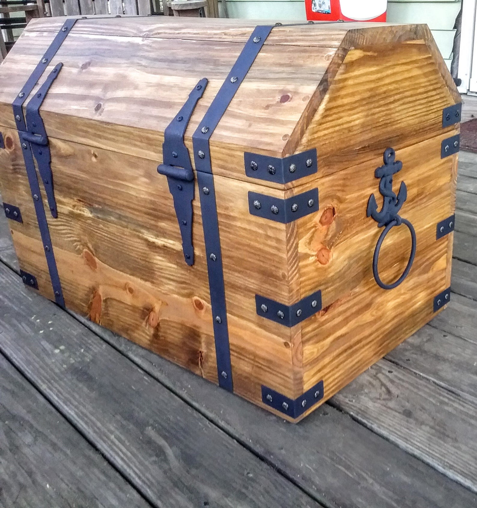 Cofre del tesoro cofre pirata regalo de retiro militar | Etsy