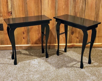 Goth tables,strange table,altar tables,night stands,long legged tables,bettlejuice,witch decor,rare table,graydoncreek,walking table,coffin