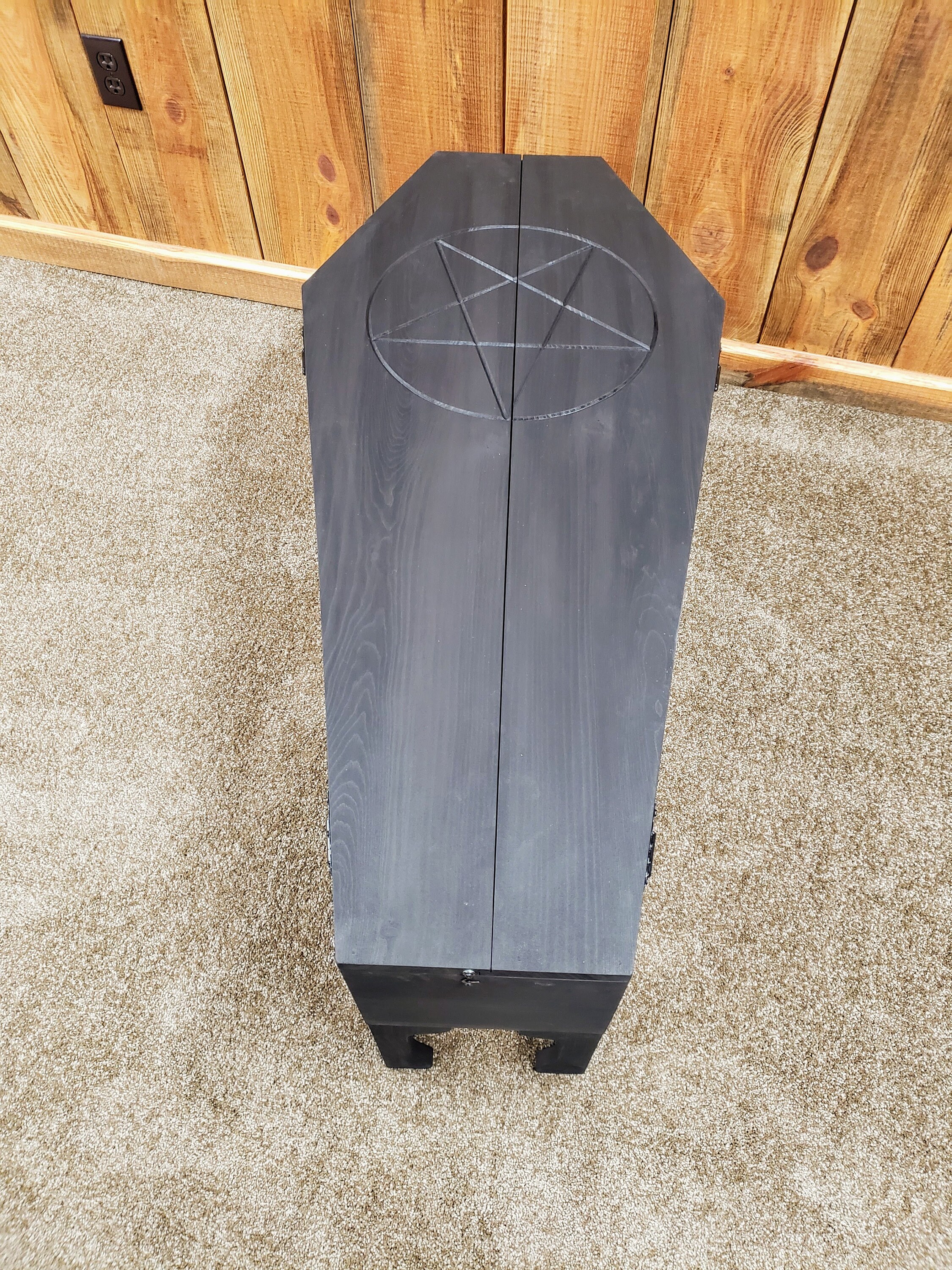 Coffin Coffee Tablegothic Coffee Tablepentagram Coffin Etsy