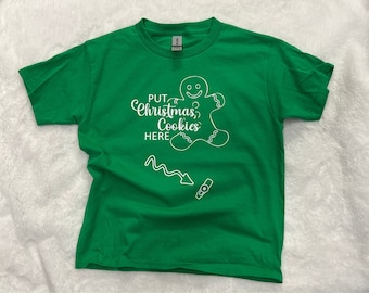 Camiseta navideña con galletas para sonda gástrica: divertida camiseta para concienciar sobre la sonda de alimentación
