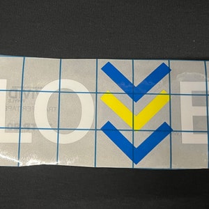 LOVE Down Syndrome Awareness 3 Arrows Window Decal or Wall Sticker Special Needs Chevrons Lucky Few