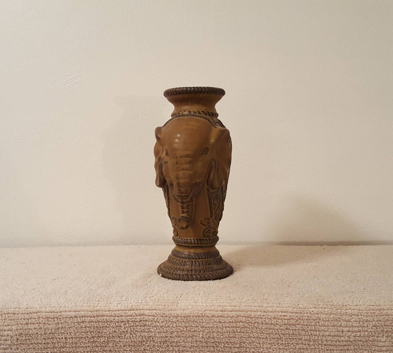 Vintage Ceramic Indian Elephant Pillar and Taper Candle Holder Etsy