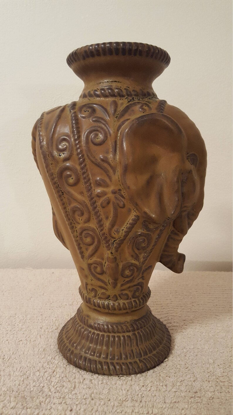 Vintage Ceramic Indian Elephant Pillar and Taper Candle Holder Etsy