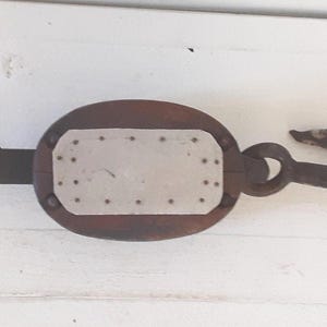 Wood Cast Iron Block and Tackle Barn Pulley with Hook Farmhouse Primitive Rustic Industrial Steampunk Nautical Decor Light Fixture Part