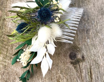 Scottish Themed Thistle Comb Slide, Bridal Comb Slide, Bridesmaid Comb Slide, Scottish Thistle