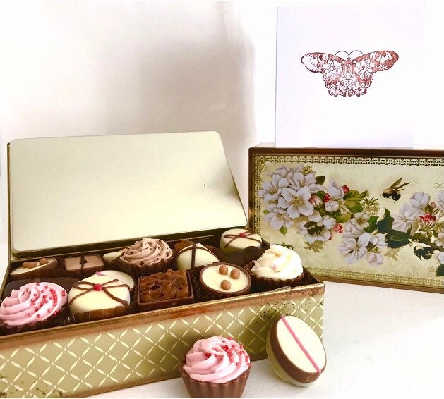Handmade Chocolates In A Tin Box Of Handmade Chocolates UK Etsy