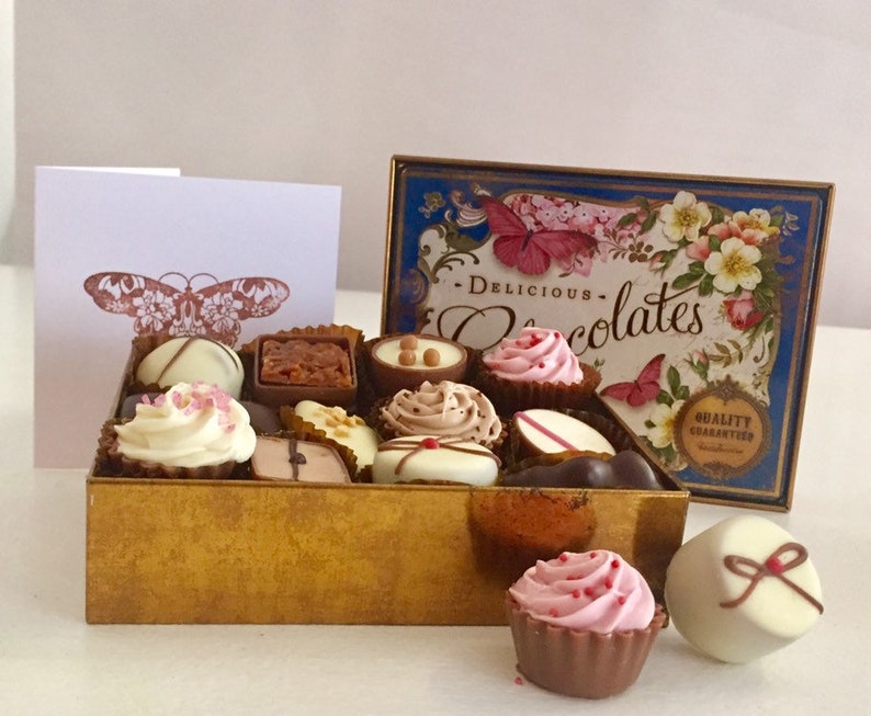 Handmade Chocolates in Vintage Style Tin Belgium Chocolates Etsy UK