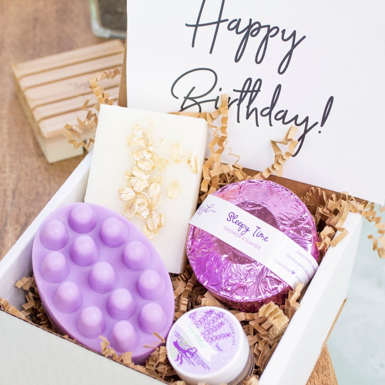 Lavender Gift Set Birthday Basket for women Gifts under 30 Etsy