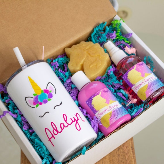 Conjunto de regalos unicornio para niñas, caja de regalo mágica, regalo de  fiesta de cumpleaños unicornio, cesta de baño y cuerpo, bomba de baño de  jabón Luffa -  México