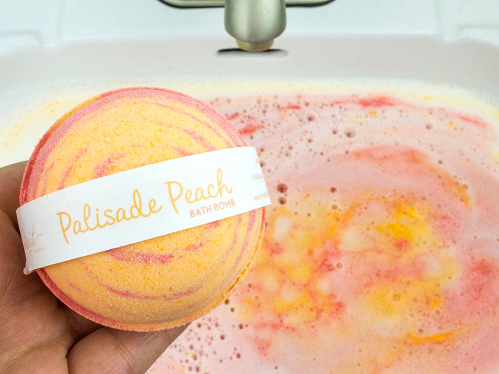 Peach Bath Bomb Palisade Peach Bath Fizzy Bath Bombs Etsy