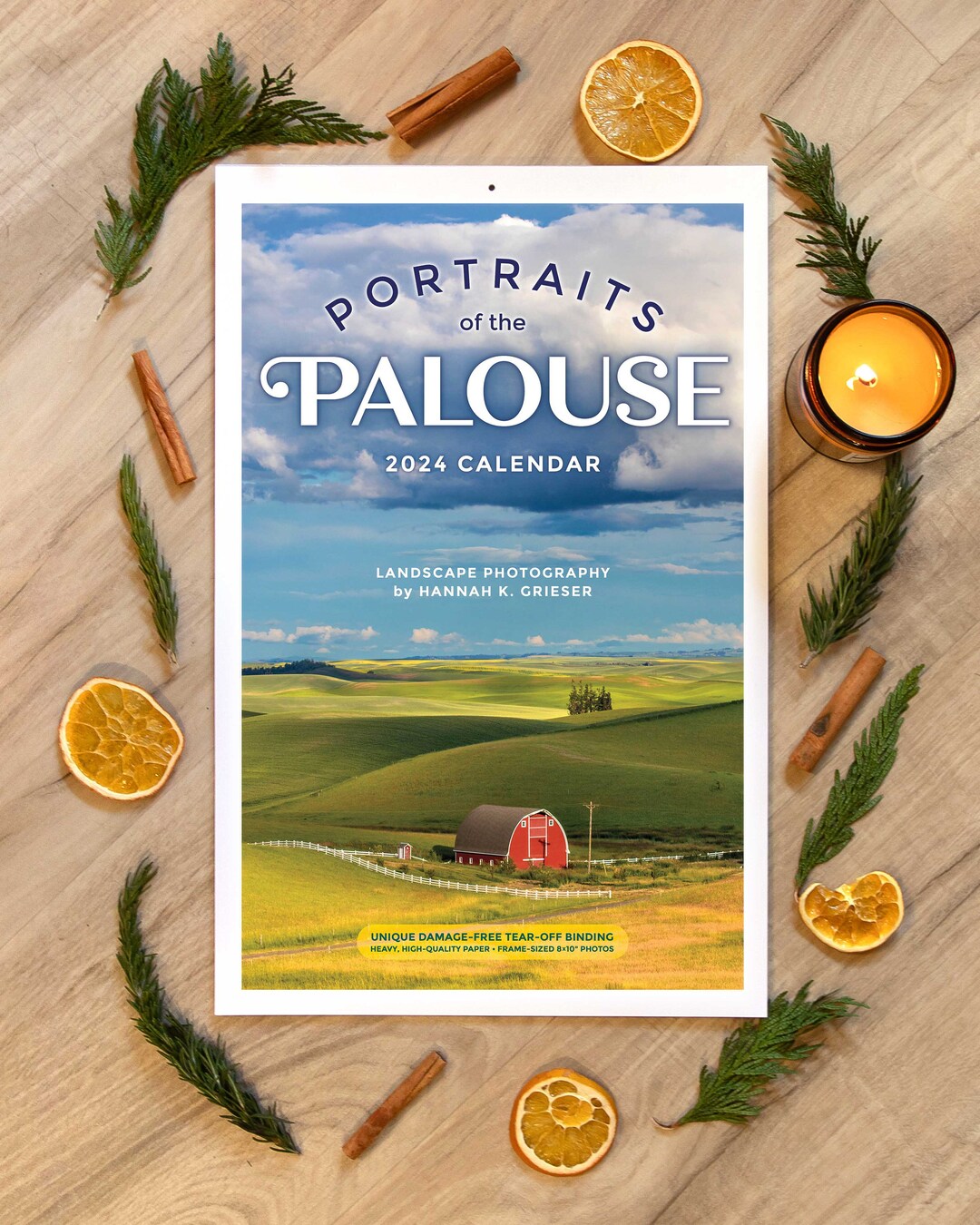 2024 Palouse Landscape Calendar With XL 11x17 Pages, Easy Tearoff