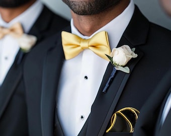 Black Silk Pocket Square: Groomsmen Wedding Hankie