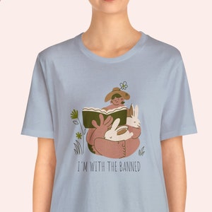 Je suis avec l&#39;interdit, chemise de livres interdits de noyau de cottage, chemise douce de noyau de cottage, chemise de livres interdits de toile de Bella, cadeau pour l&#39;amateur de livre