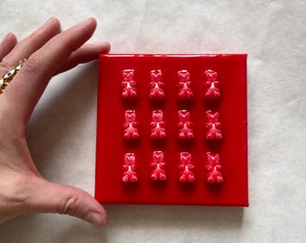 Roter Gummibär Zeitgenössische Kunst Kunst Kunst Gemälde Valentinstag Geschenk