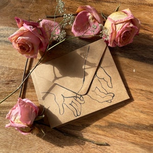 Enveloppes romantiques illustrées à la main