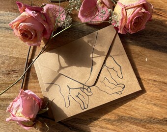 Hand illustrierte Romantische Briefumschläge