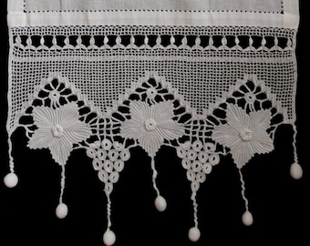 Greek Handmade Curtain - Vine leaf (Αμπελόφυλλο) motive