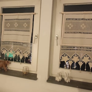 Greek Handmade Curtain - Vine leaf (Αμπελόφυλλο in greek) motif