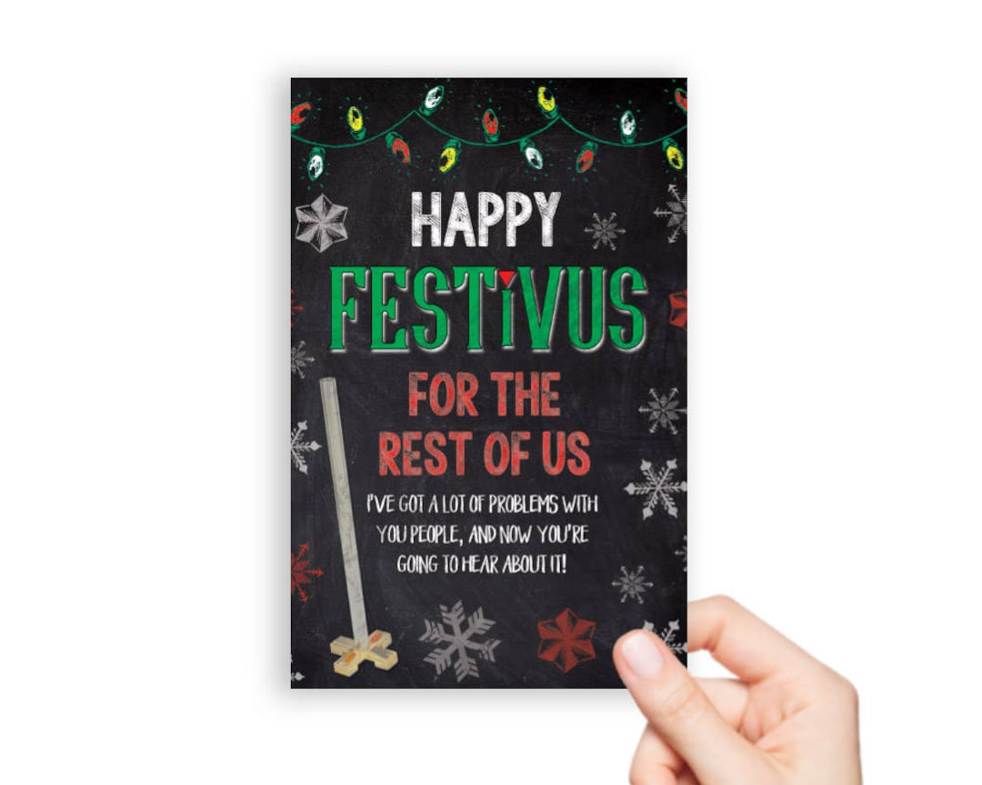 PRINTABLE Seinfeld Festivus for the Rest of Us Holiday Foldable Card ...