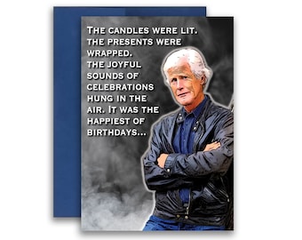 Dateline Inspired Keith Morrison Parody Funny Birthday Card Murder Mystery Greeting Card 5x7 inches w/Envelope
