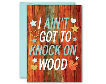 Taylor The Life of a Showgirl Knock on Wood Valentine's Day Husband Wife Anniversary Greeting Card 5x7 inch w/Envelope