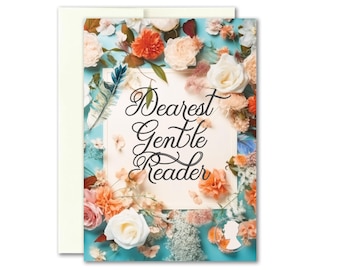 Dearest Gentle Reader Bridgerton Lady Whistledown Greeting Card 5x7 inch w/Envelope