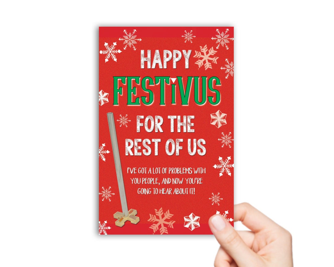PRINTABLE Seinfeld Festivus for the Rest of Us Holiday Foldable Card ...
