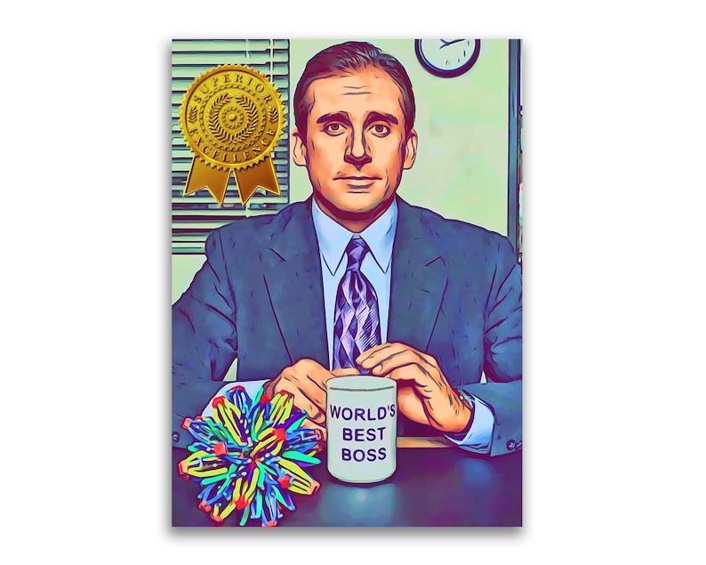 The Office World's Best Boss Michael Scott Card 5x7 inch | Etsy
