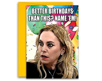 RHOBH Sutton Birthday Name 'Em Card 5x7 inches w/Envelope