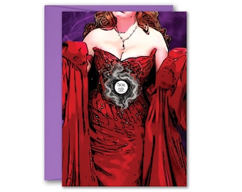 Death Becomes Her Musical Broadway That Was Rude Jennifer Simard Helen Sharp Greeting Card 5x7 inch w/Envelope