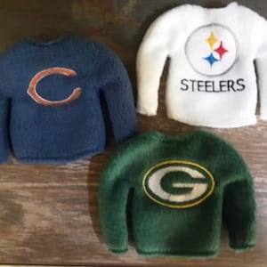 Custom Choose Your Football Team, Elf Sweater, Doll Sweater, Costume, Clothes