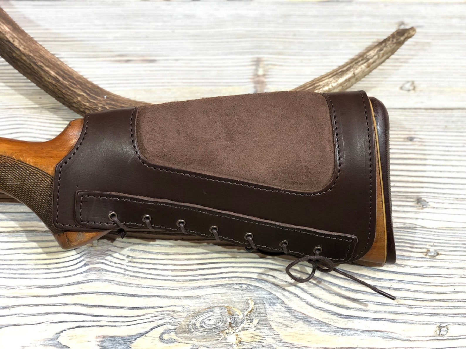 Leather Rifle Buttstock Ammo Carrier Cartridge Holder Leather Etsy