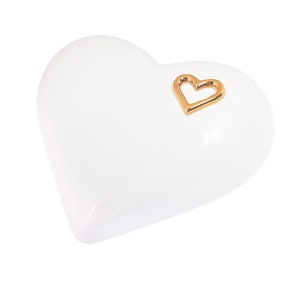 Elegant Heart-Shaped Ceramic Urn for Ashes, Unique Memorial Funeral Urn for Adult, Cremation Urn for Human Ashes, Heart-Shaped Cremation Urn, Ceramic Heart Urn, Elegant Ashes Urn, Artistic Heart Memorial Urn, High-Quality Ceramic Cremation Urn
